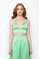 WISHFUL THINKING SATIN BRALETTE