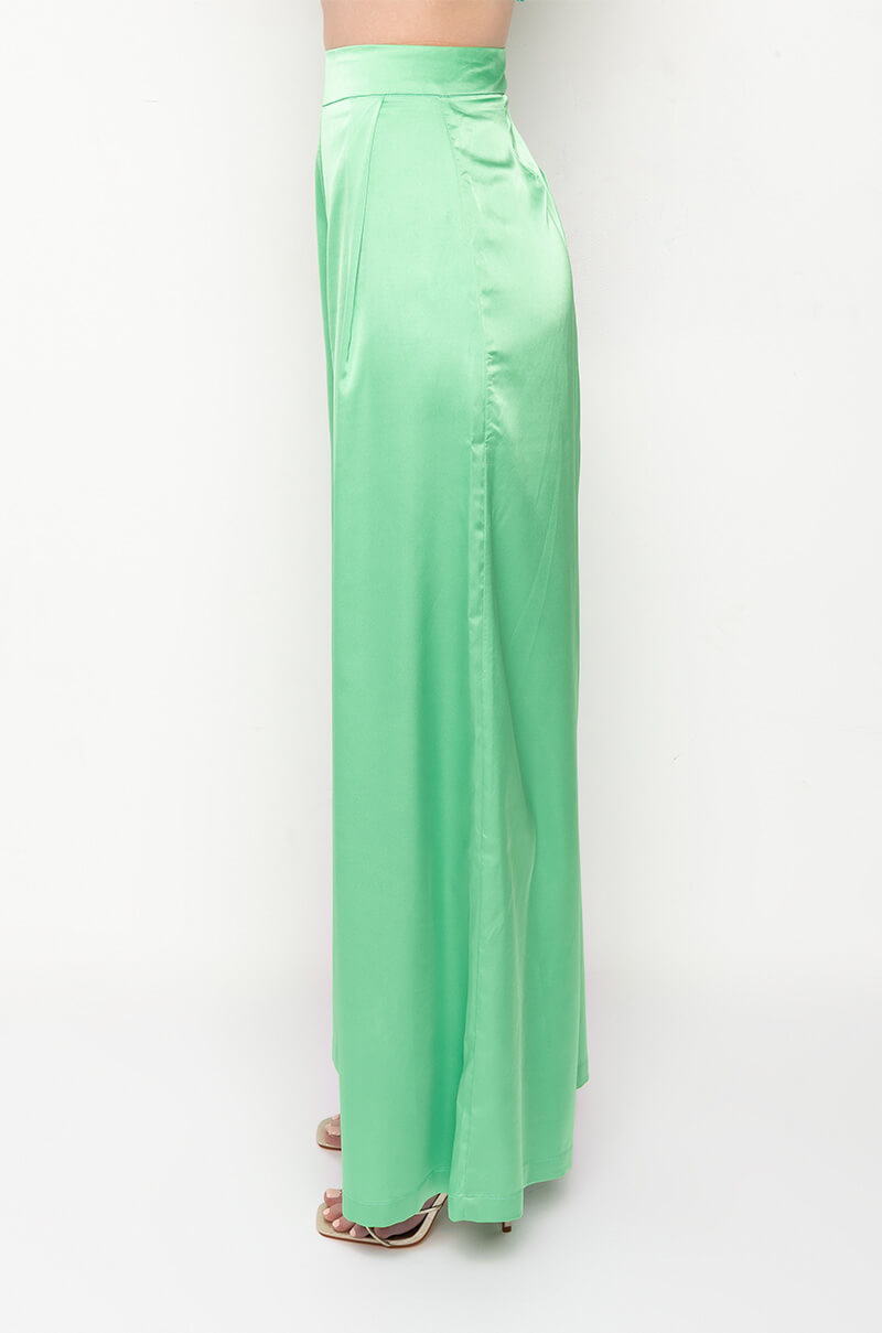WISHFUL THINKING SATIN WIDE LEG PANT