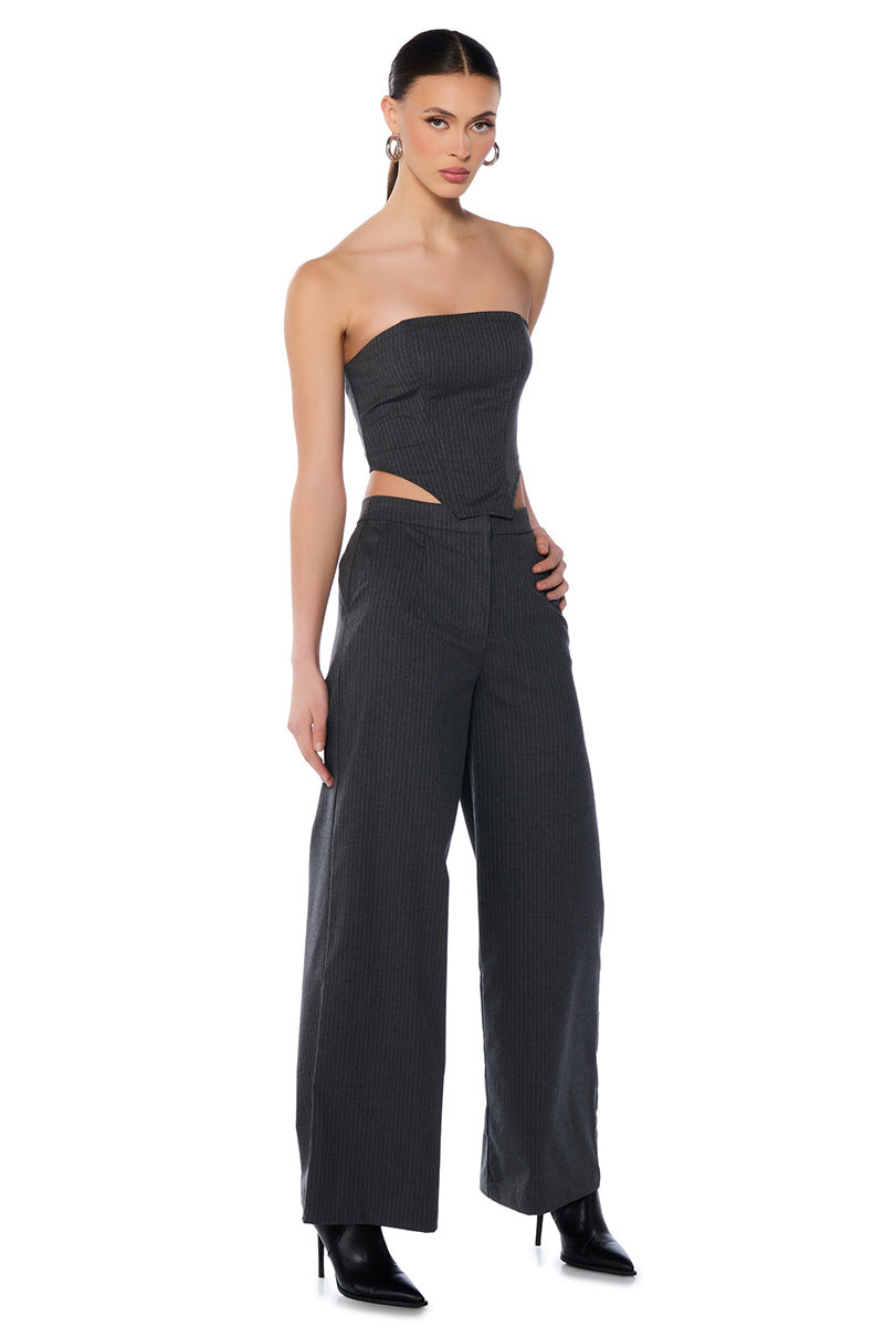 WORK HARD PLAY HARD WIDE LEG TROUSER