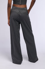 WORK HARD PLAY HARD WIDE LEG TROUSER