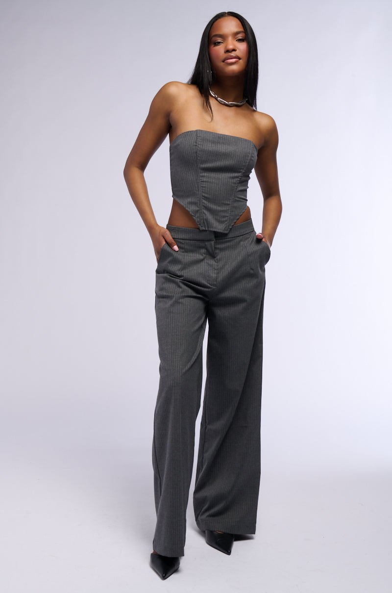 WORK HARD PLAY HARD WIDE LEG TROUSER