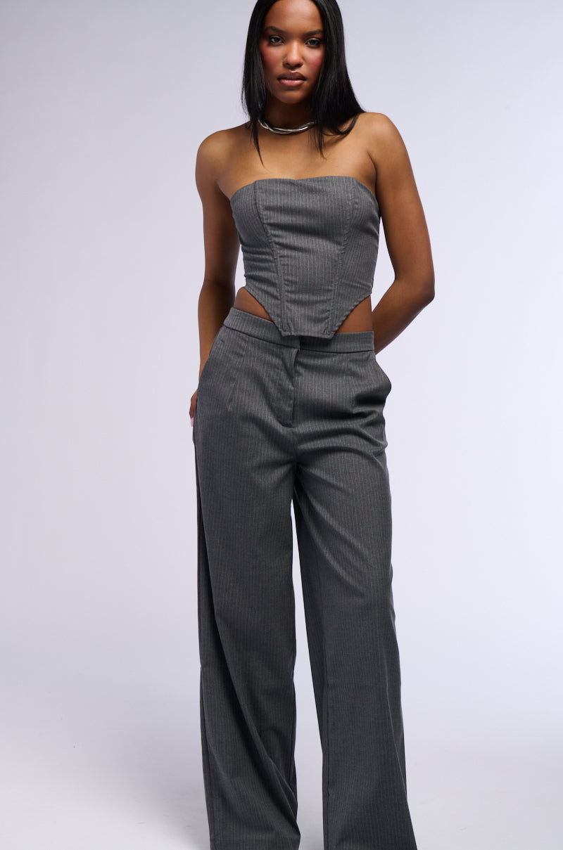 WORK HARD PLAY HARD WIDE LEG TROUSER