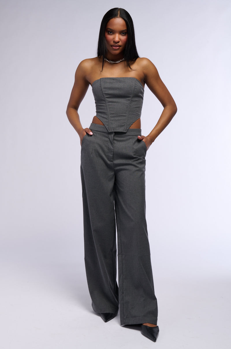 WORK HARD PLAY HARD WIDE LEG TROUSER