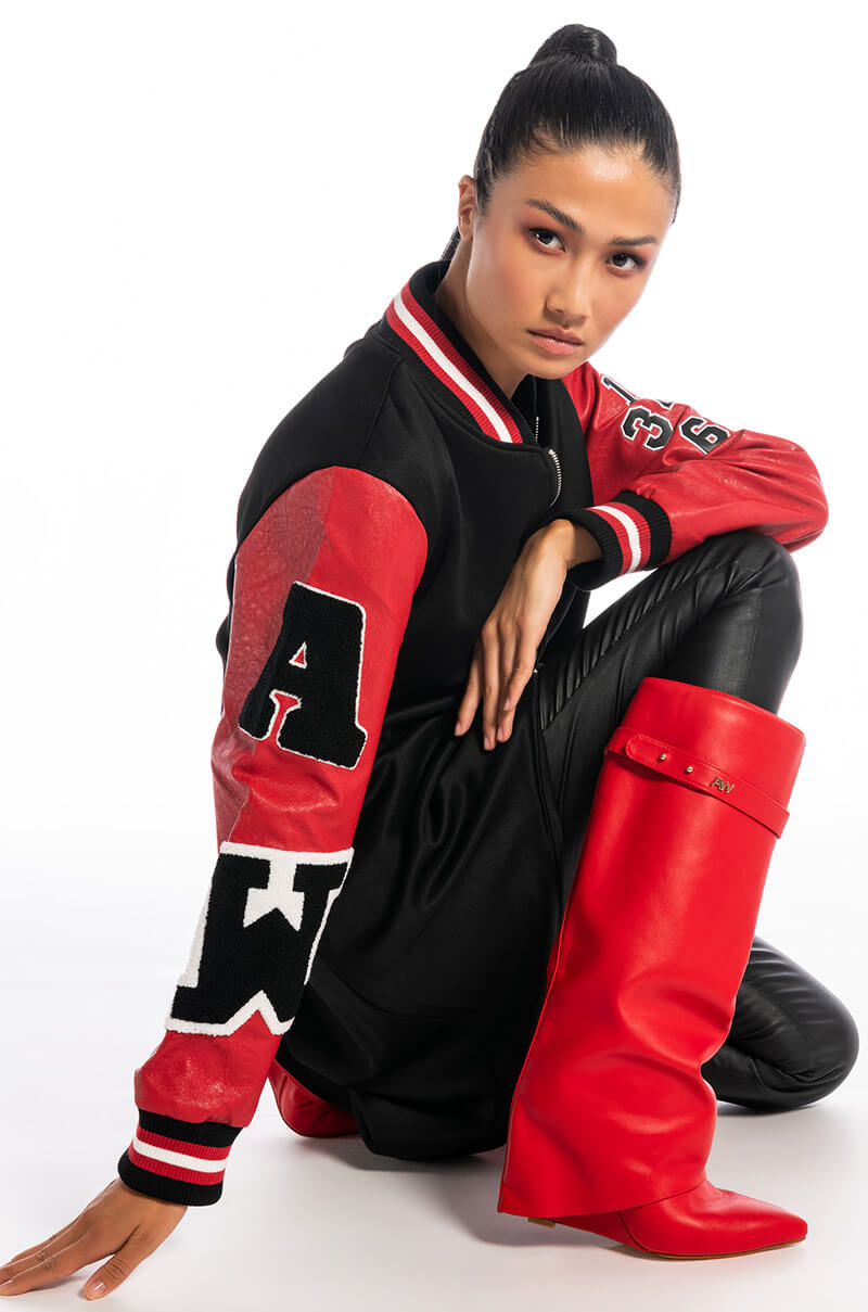 DUA HI LOW SCUBA VARSITY BOMBER TRENCH