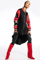 DUA HI LOW SCUBA VARSITY BOMBER TRENCH