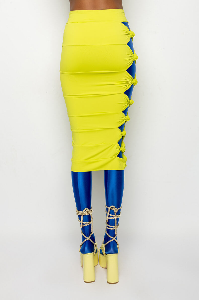 WORST BEHAVIOR CUTOUT MIDI SKIRT