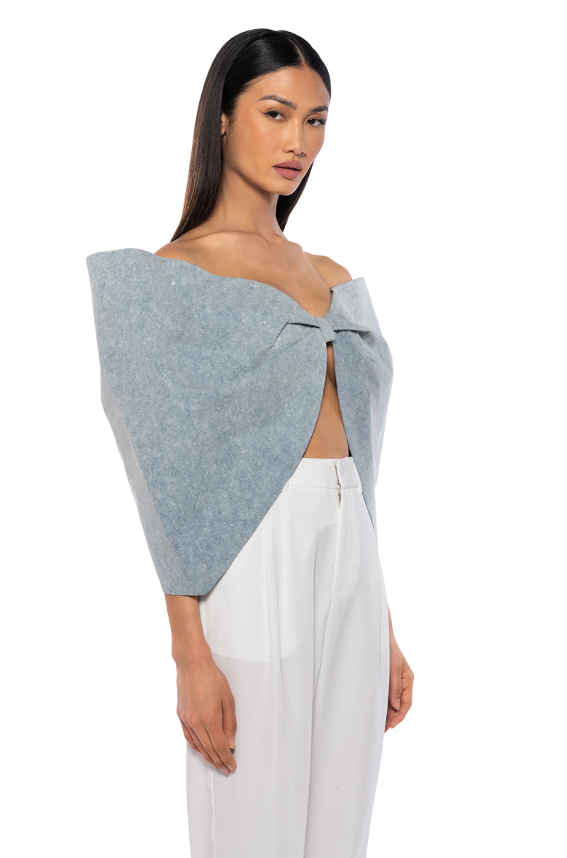 WRAP ME UP OVERSIZED BOW TOP