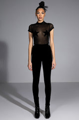 WRITTEN IN THE STARS MESH SHORT SLEEVE TOP