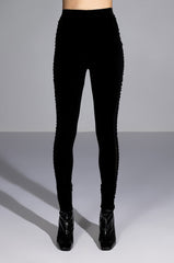 WRITTEN IN THE STARS VELVET WITH MESH DETAIL LEGGINGS