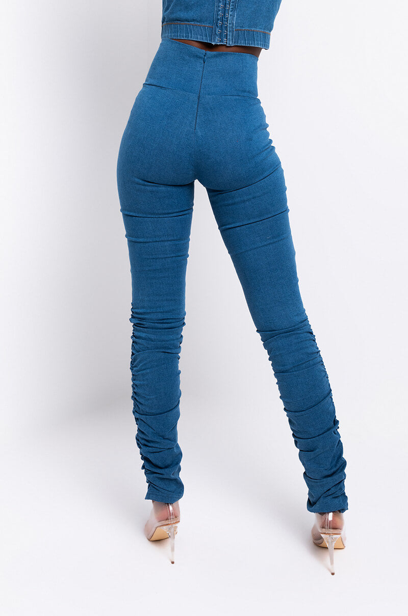 X.O HIGH RISE STACKED DENIM