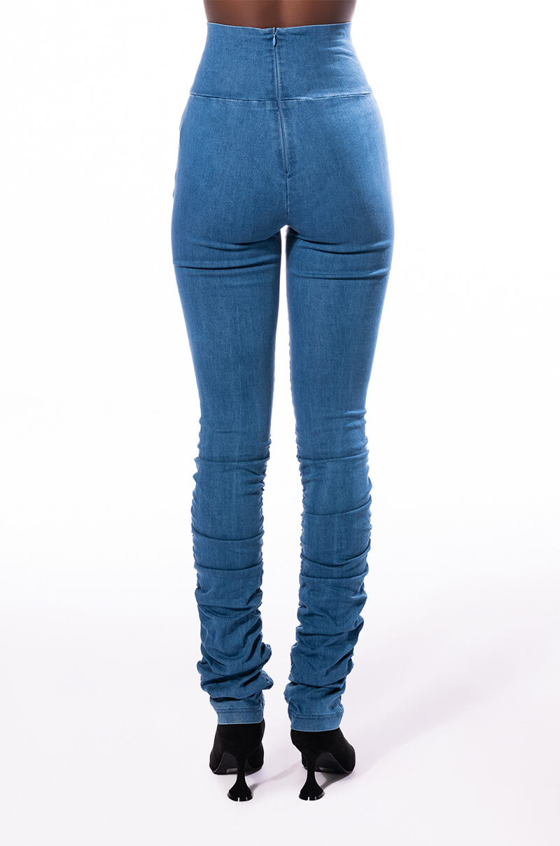 X.O HIGH RISE STACKED DENIM