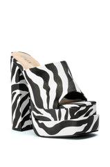LYLA CHUNKY SANDAL IN ZEBRA