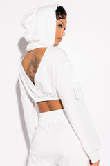 YAYA CROPPED CARGO HOODIE