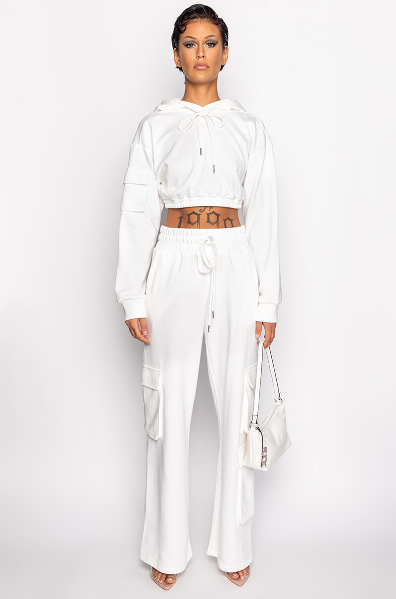 YAYA CROPPED CARGO HOODIE