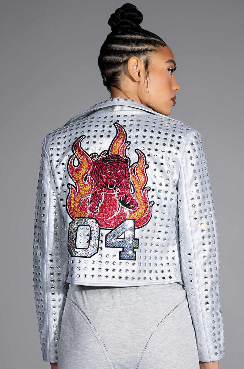 YEAR OF THE TIGER SILVER MOTO