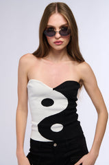 YIN AND YANG TUBE TOP