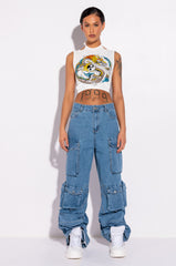 KIKI CROPPED GRAPHIC TANK