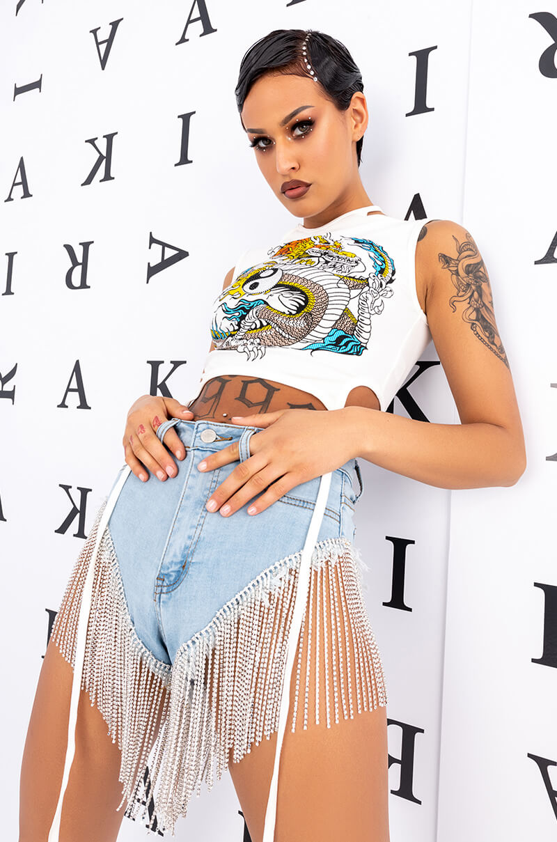 KIKI CROPPED GRAPHIC TANK