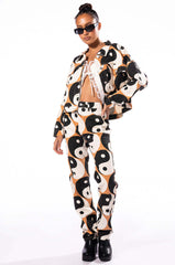 YINYANG PRINTED DENIM JACKET