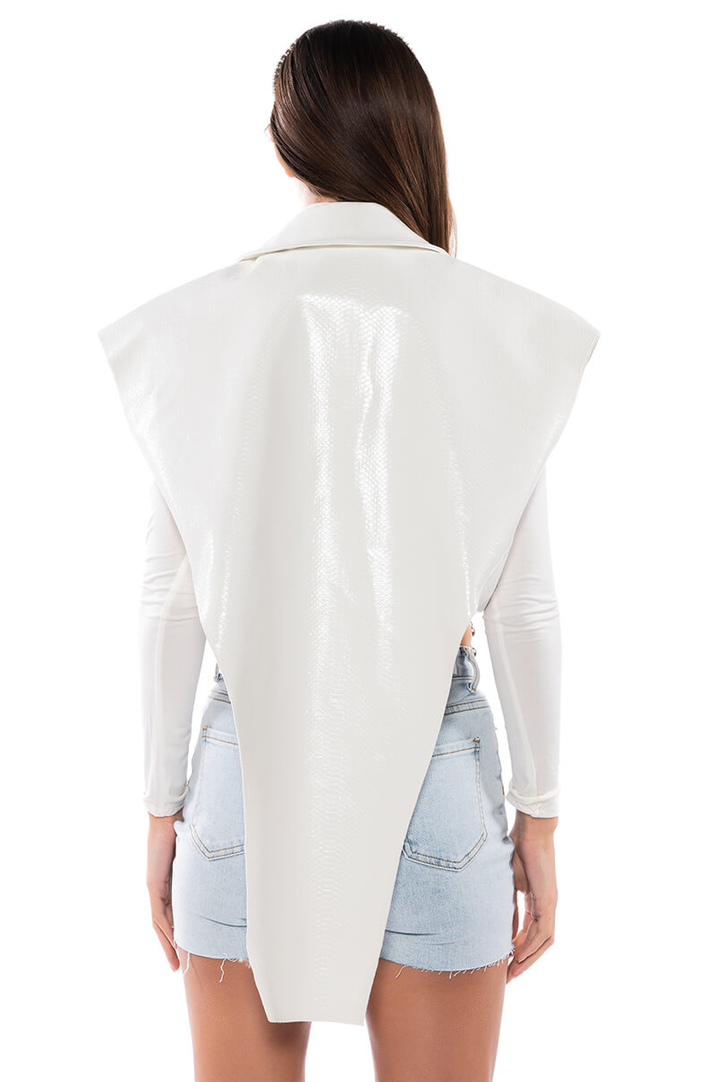 YOU ALREADY KNOW MOTO VEST WITH FRONT DRAPE