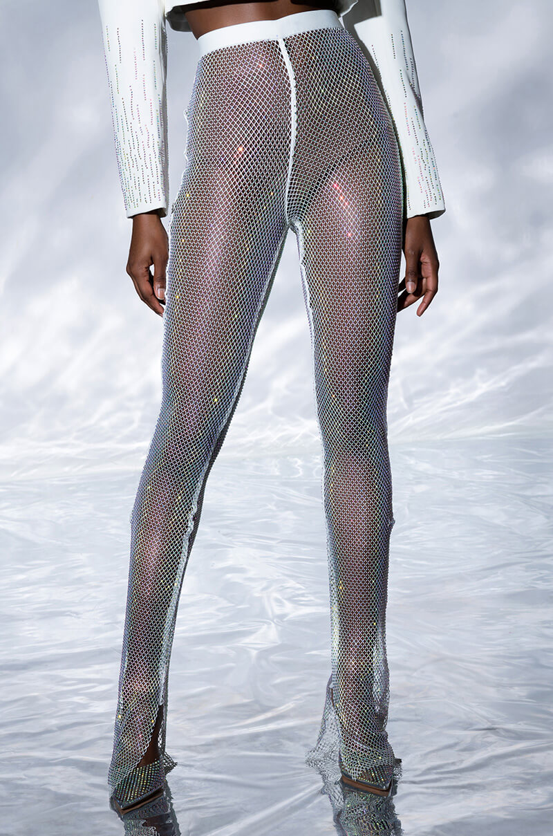 YOU CAN'T HANDLE THIS MESH RHINESTONE PANT