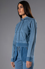 YOU OUGHTA KNOW DENIM HOODIE