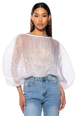 YOUR PRETTIEST PROBLEM PLEATED BODYSUIT