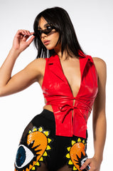 YOU'RE NO GOOD FOR ME OPEN BACK VEST
