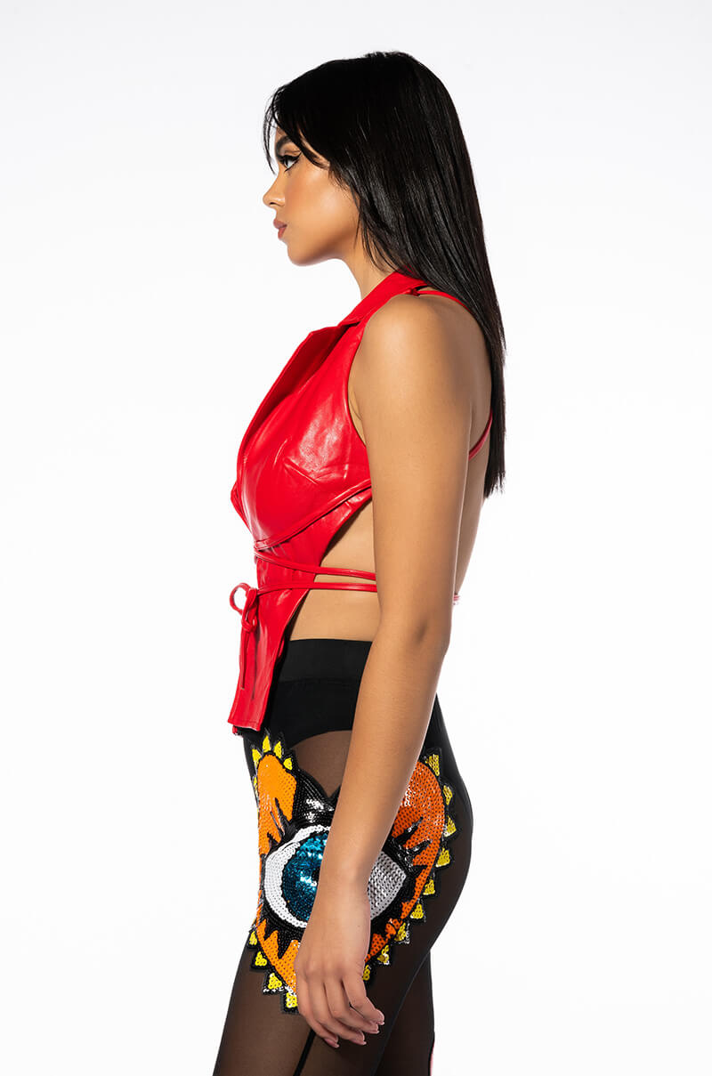 YOU'RE NO GOOD FOR ME OPEN BACK VEST