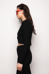 ZIP UP LONG SLEEVE TOP