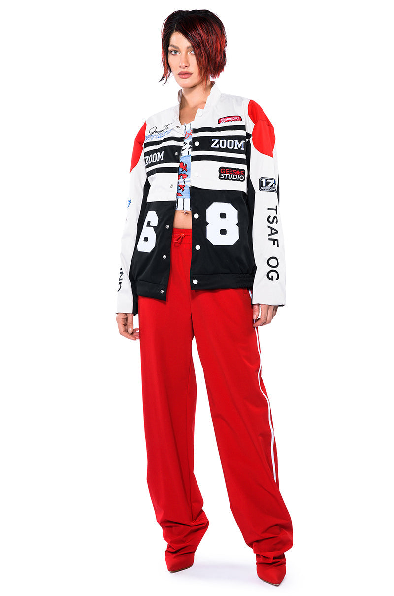 ZOOM ZOOM TWO IN ONE BOMBER SKIRT SET