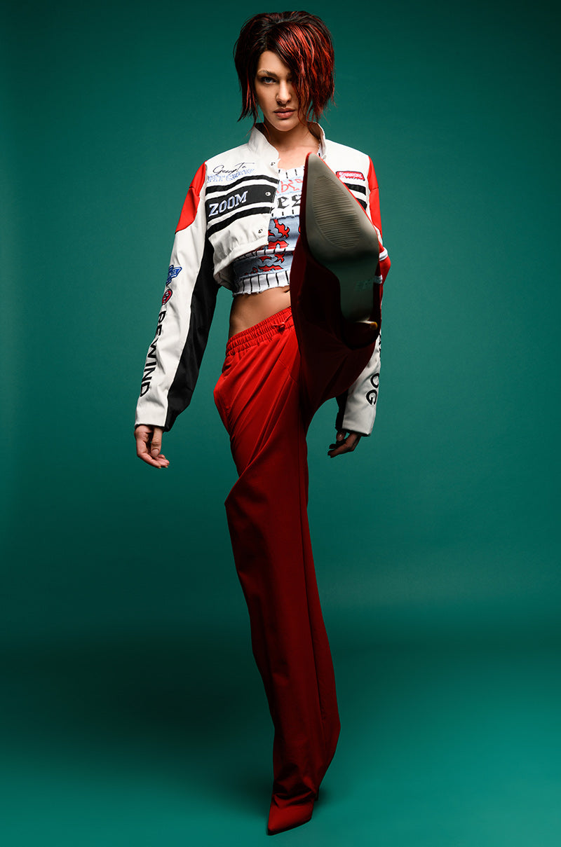 ZOOM ZOOM TWO IN ONE BOMBER SKIRT SET